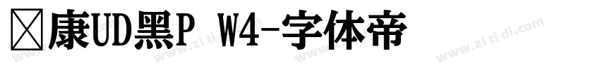 华康UD黑P W4字体转换